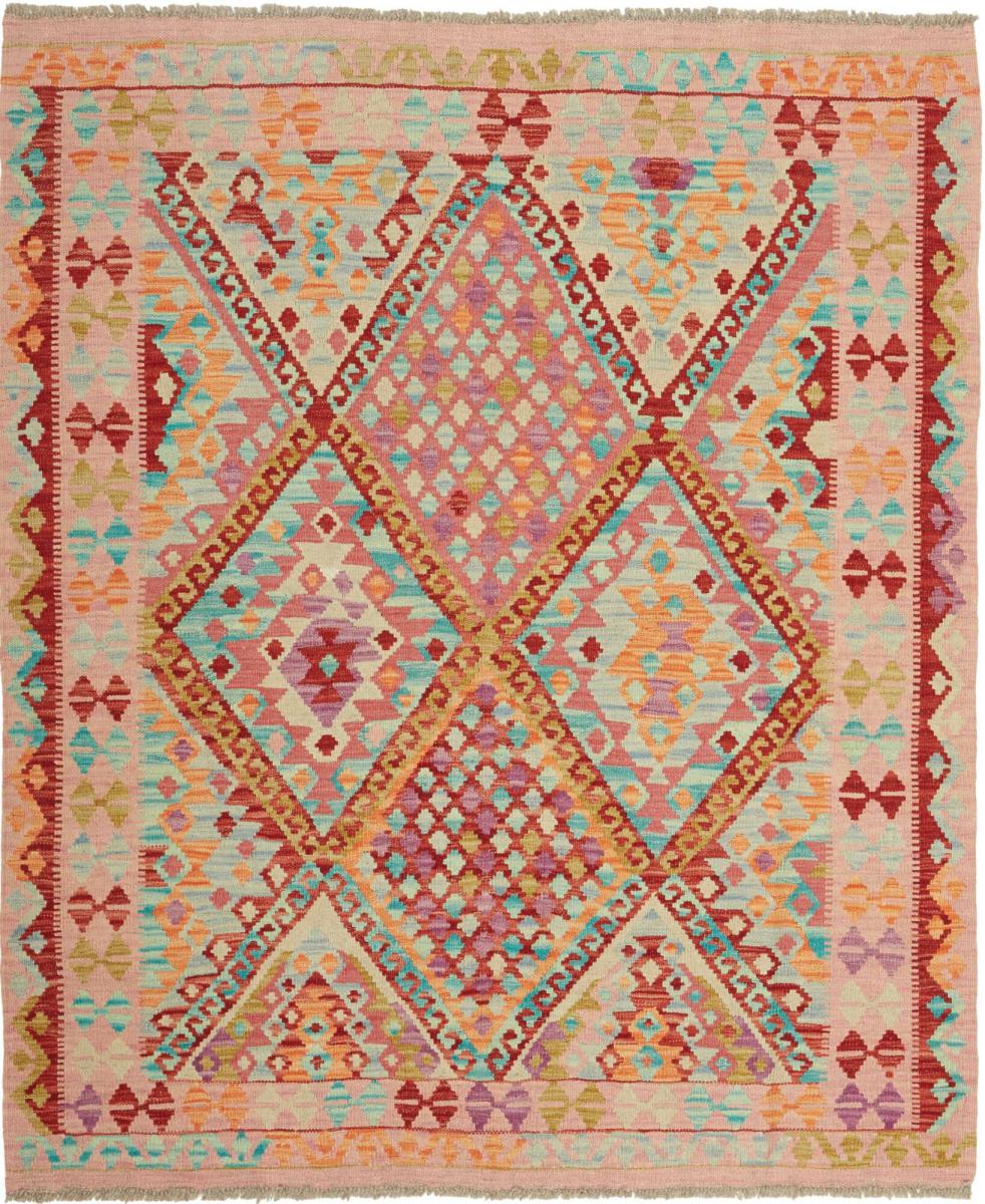 Dywan afgański Kilim Afghan 5'2"x4'5" 5'2"x4'5", Dywan perski Ręcznie tkane