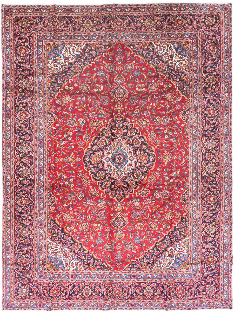 Tapis persan Kashan 394x294 394x294, Tapis persan Noué à la main