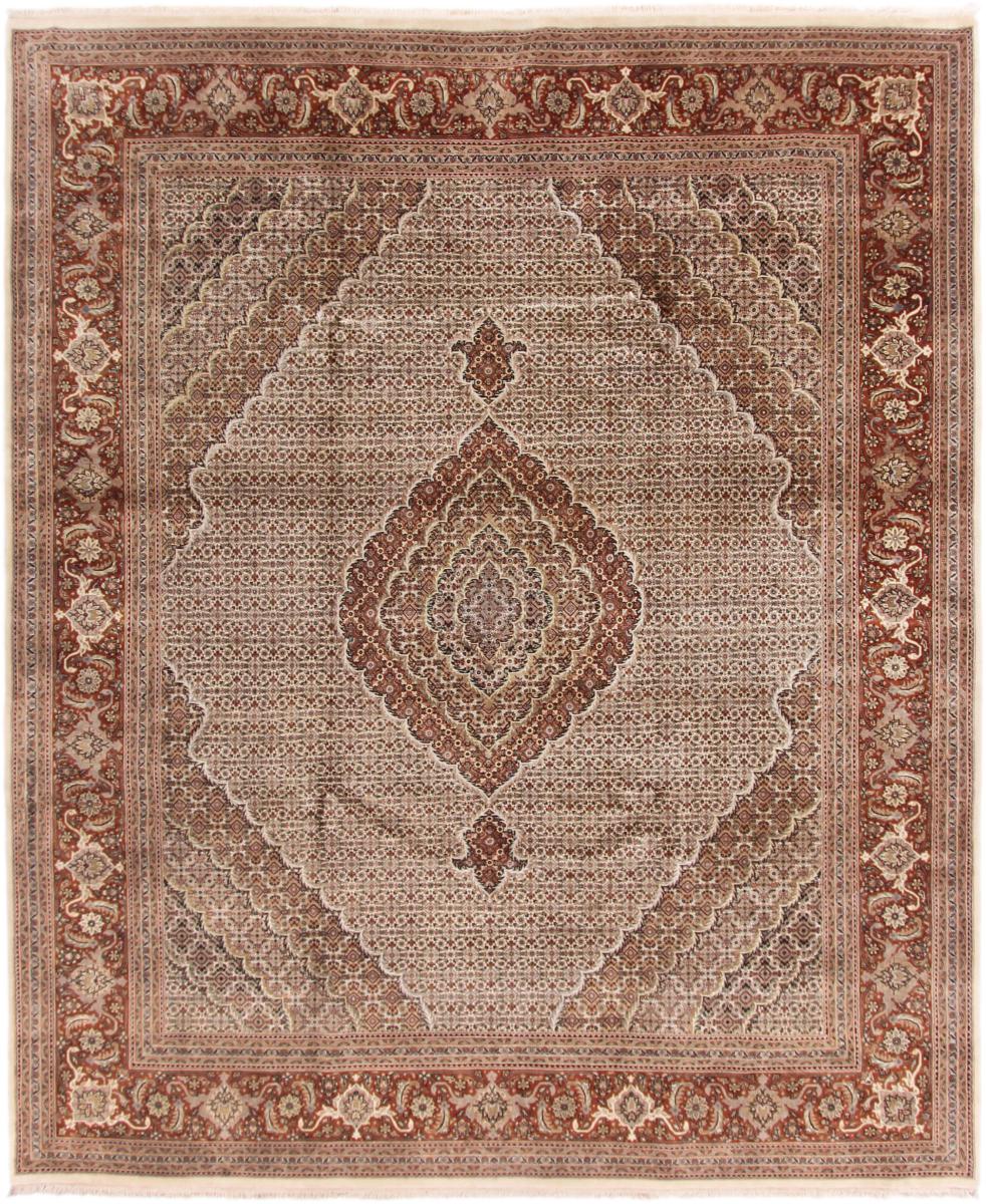 Indo rug Tabriz 10'1"x8'6" 10'1"x8'6", Persian Rug Knotted by hand