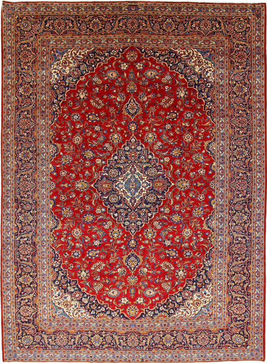 Persian Rug Keshan Kork 12'8"x9'1" 12'8"x9'1", Persian Rug Knotted by hand