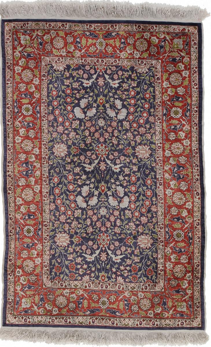  Hereke Soie 100x66 100x66, Tapis persan Noué à la main