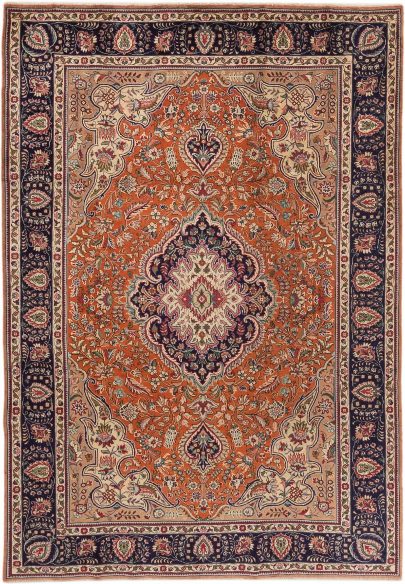 Persian Rug Tabriz 9'9"x6'8" 9'9"x6'8", Persian Rug Knotted by hand