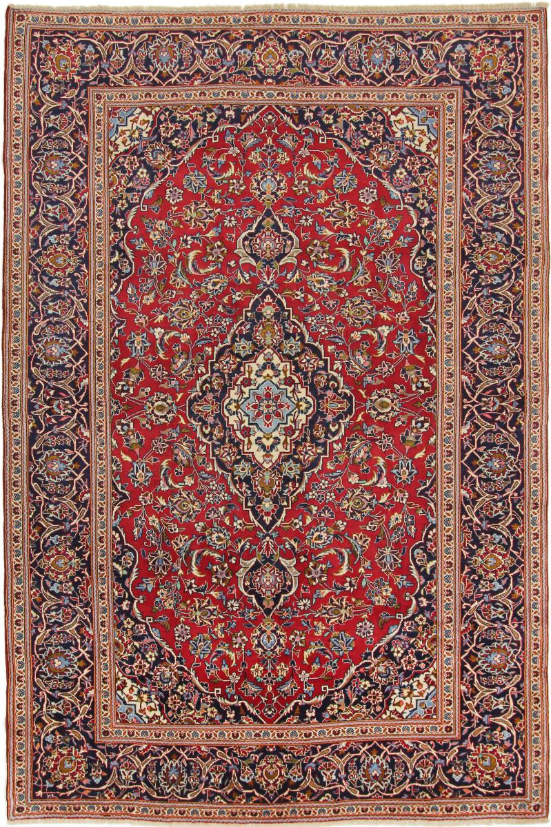 Tapis persan Kashan 301x197 301x197, Tapis persan Noué à la main