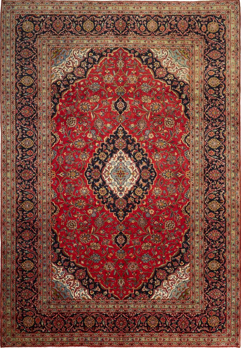 Persian Rug Keshan 9'10"x6'10" 9'10"x6'10", Persian Rug Knotted by hand