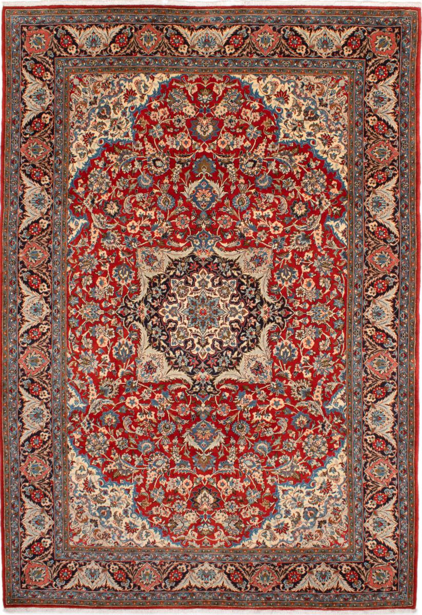 Persian Rug Keshan 9'10"x6'9" 9'10"x6'9", Persian Rug Knotted by hand