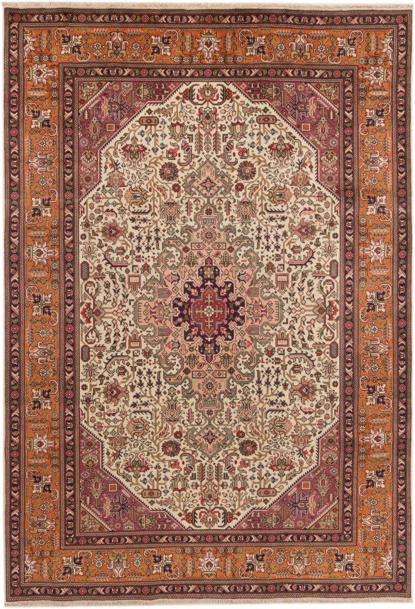 Persian Rug Tabriz 9'8"x6'8" 9'8"x6'8", Persian Rug Knotted by hand