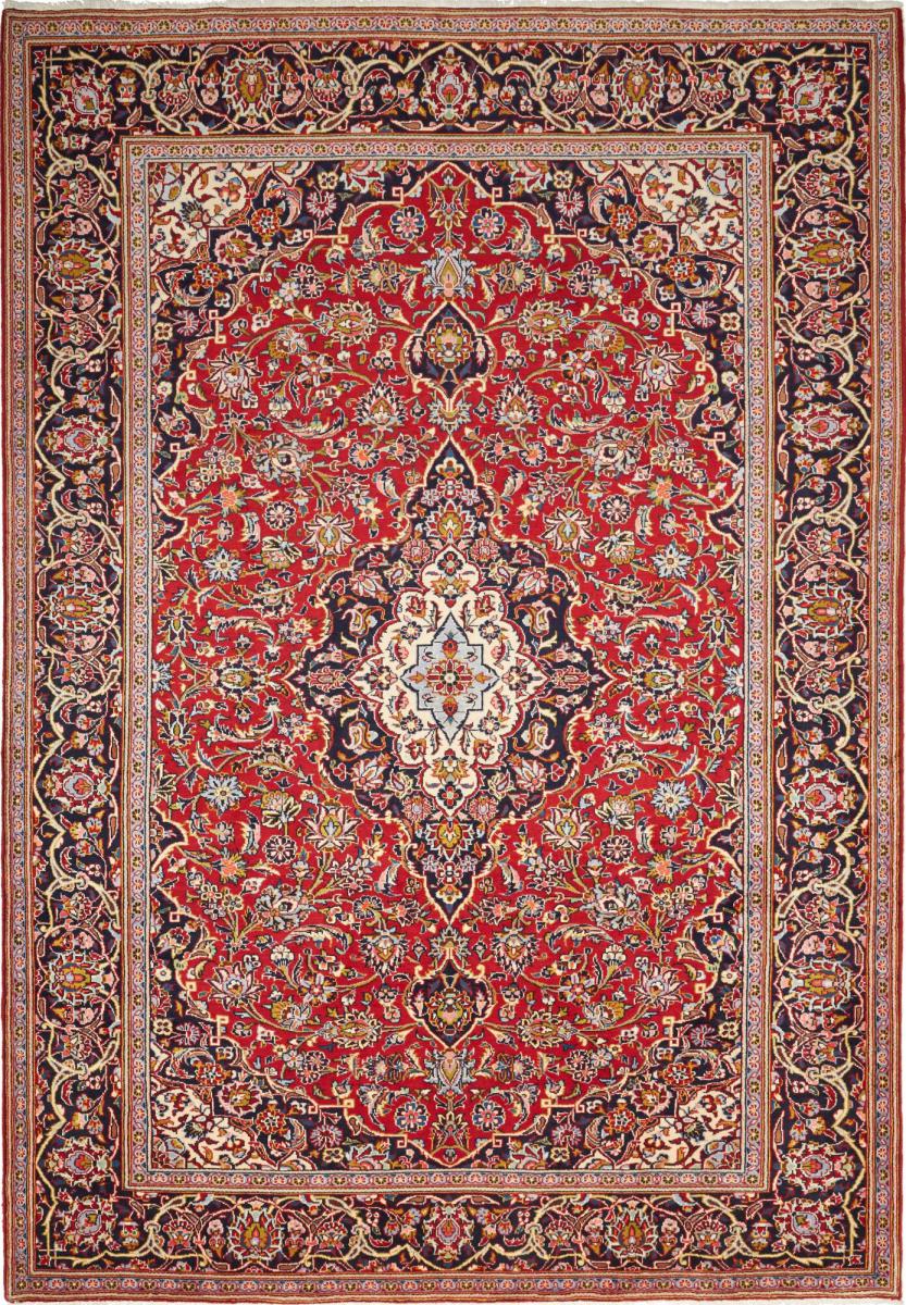 Persian Rug Keshan 10'1"x7'0" 10'1"x7'0", Persian Rug Knotted by hand