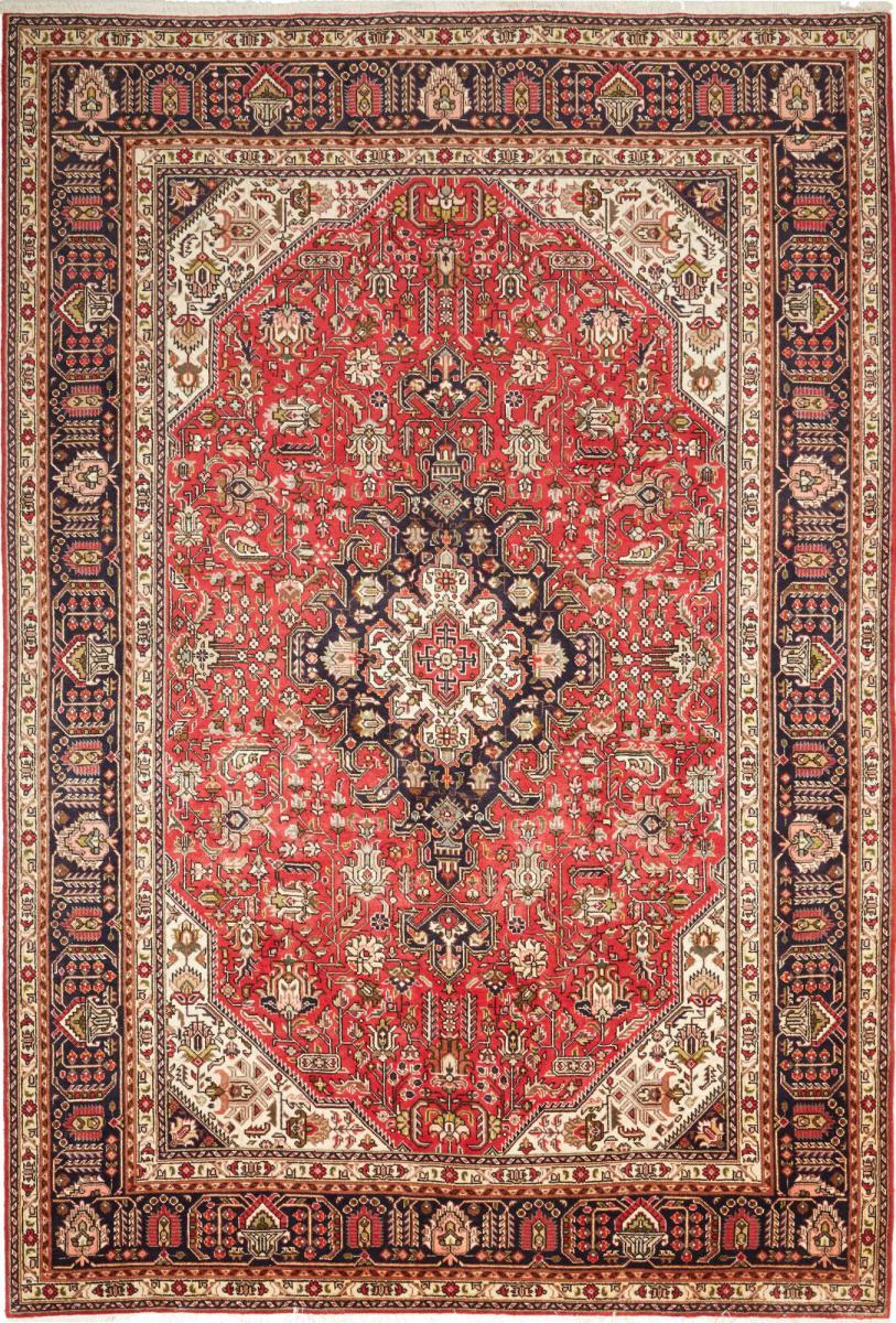 Persian Rug Tabriz 9'8"x6'7" 9'8"x6'7", Persian Rug Knotted by hand