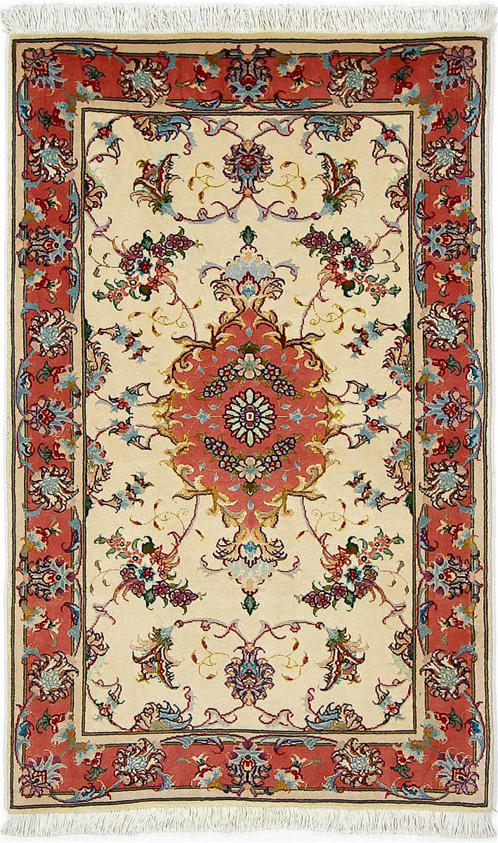 Persian Rug Tabriz 50Raj 4'1"x2'5" 4'1"x2'5", Persian Rug Knotted by hand