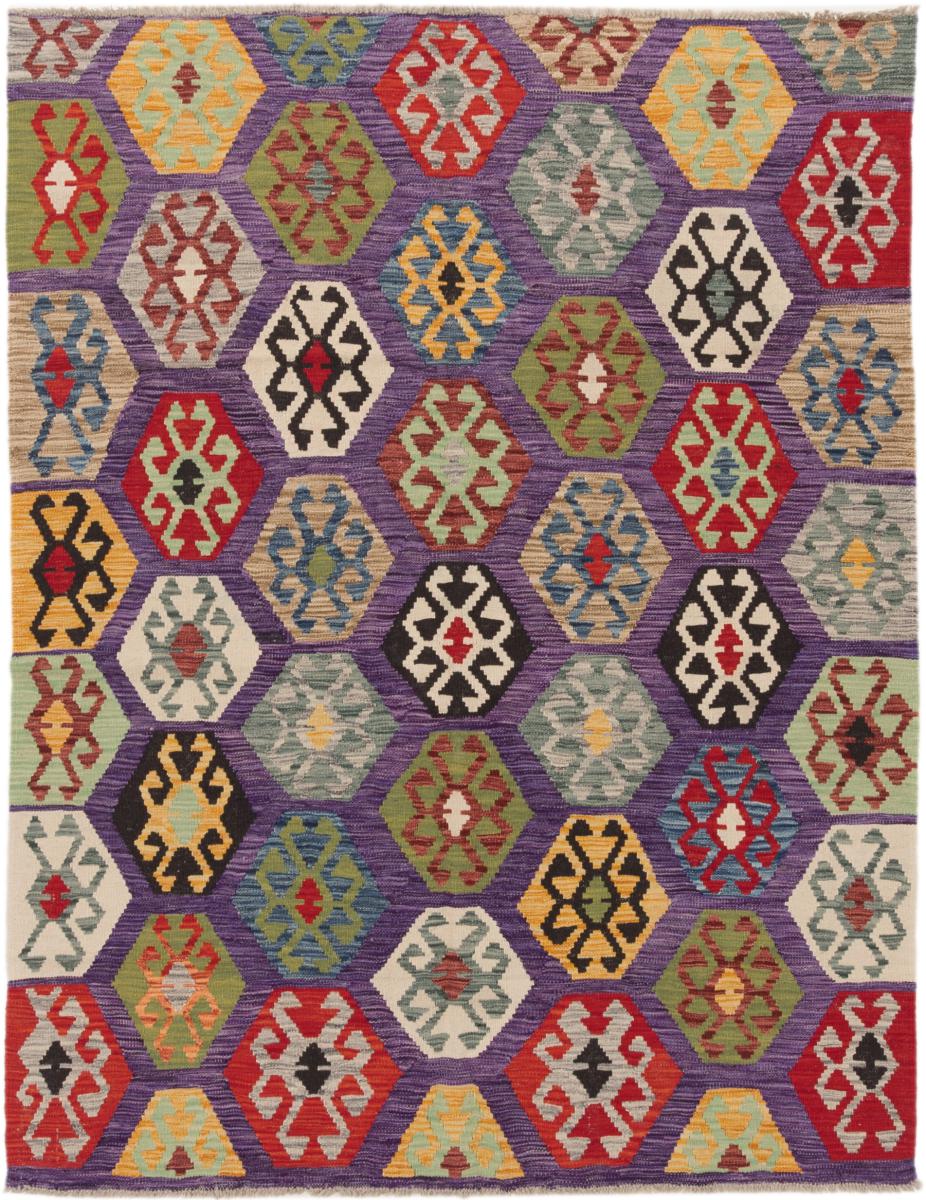 Tapis afghan Kilim Afghan 204x157 204x157, Tapis persan Tissé à la main