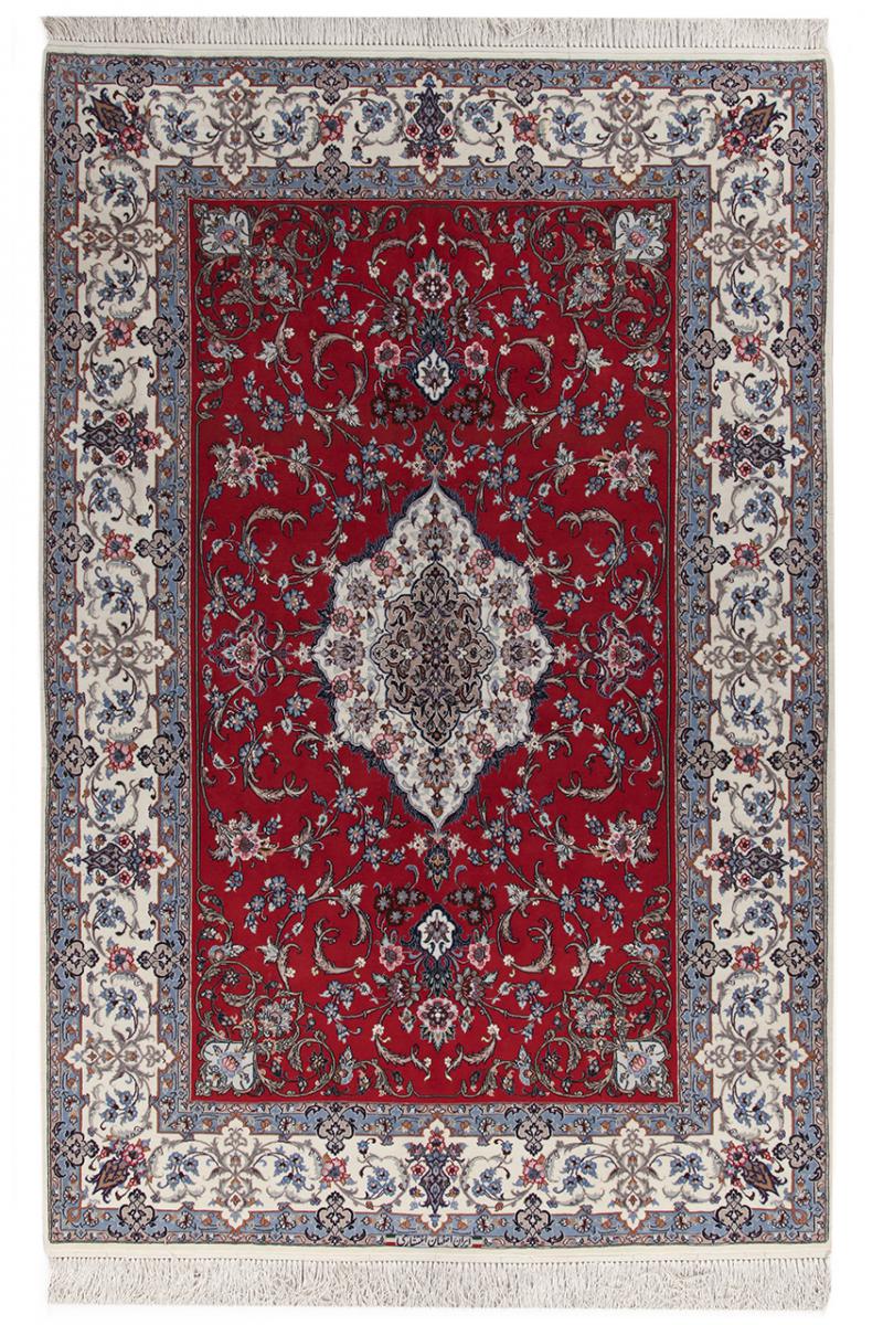 Tapete persa Isfahan Fio de Seda 232x154 232x154, Tapete persa Atado à mão