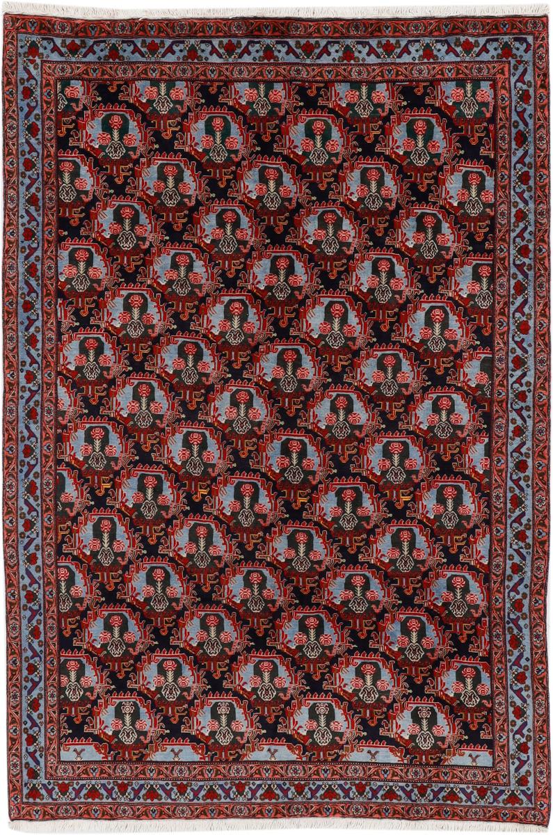 Perzisch tapijt Senneh 9'7"x6'7" 9'7"x6'7", Perzisch tapijt Handgeknoopte