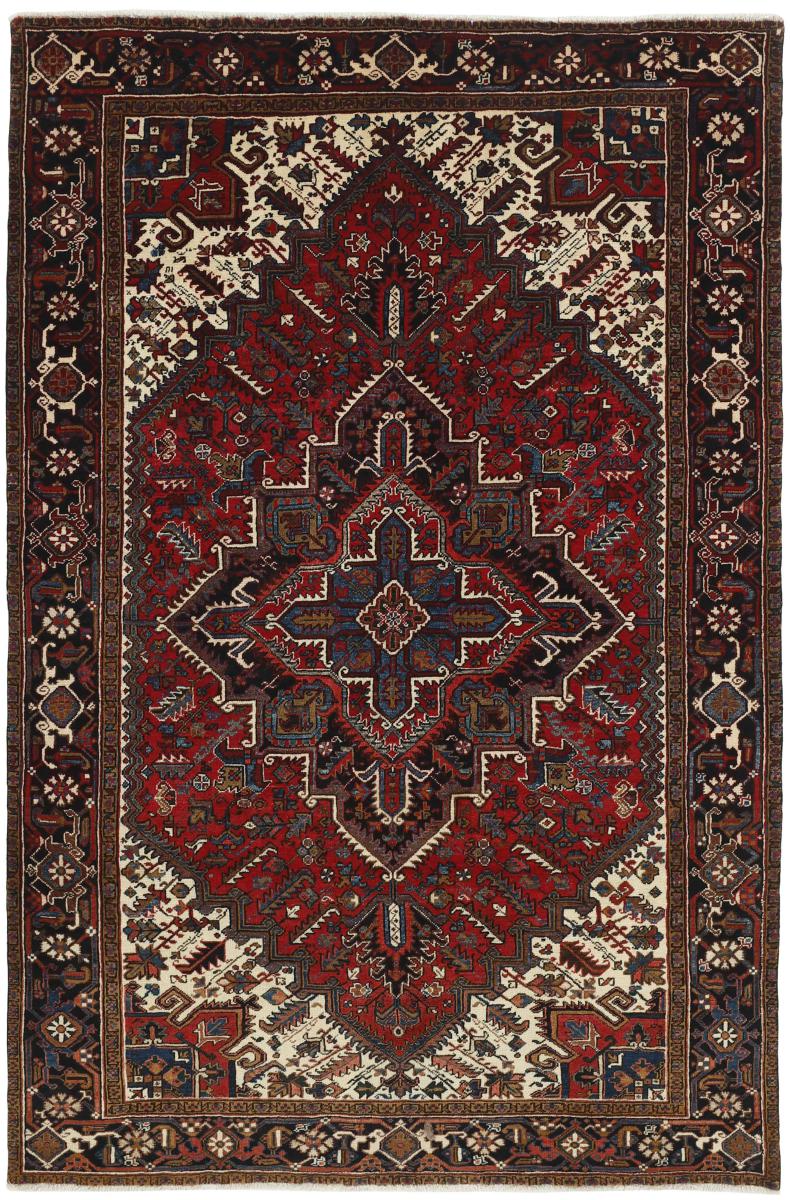 Persian Rug Heriz 9'2"x6'1" 9'2"x6'1", Persian Rug Knotted by hand