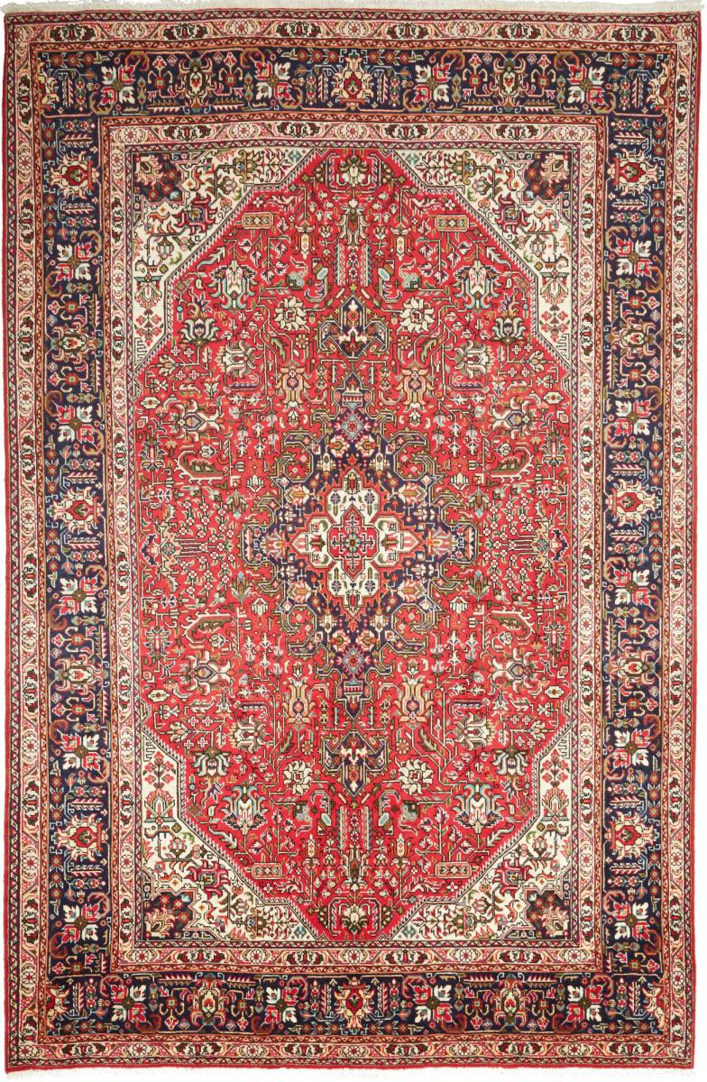 Persian Rug Tabriz 9'7"x6'3" 9'7"x6'3", Persian Rug Knotted by hand