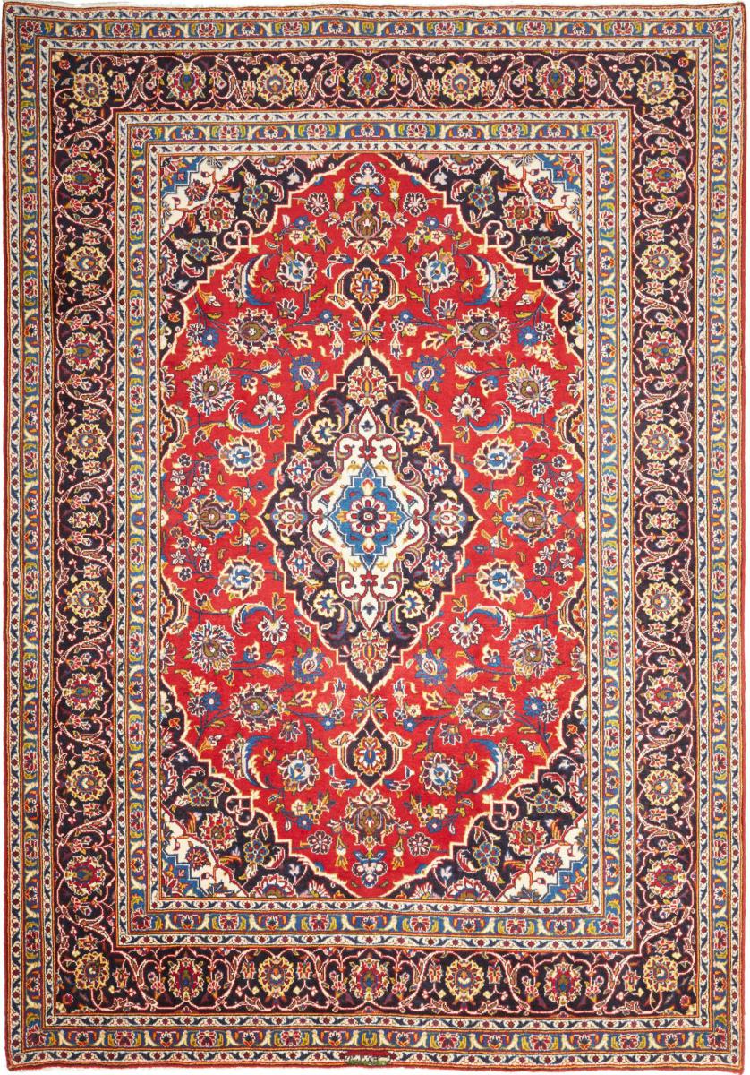 Περσικό χαλί Keshan 9'4"x6'7" 9'4"x6'7", Περσικό χαλί Οι κόμποι έγιναν με το χέρι