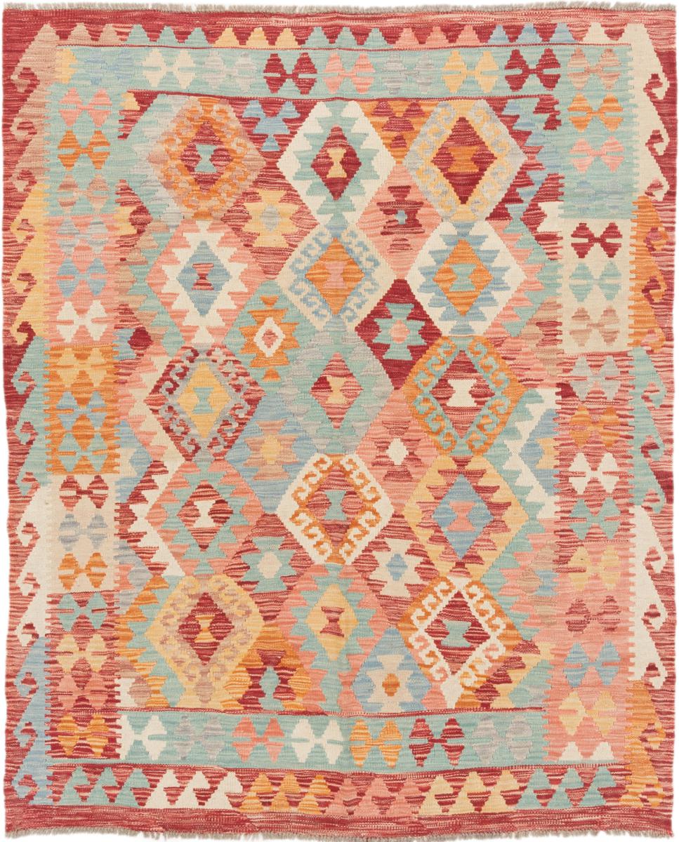 Afghanischer Teppich Kelim Afghan 6'4"x5'3" 6'4"x5'3", Perserteppich Handgewebt