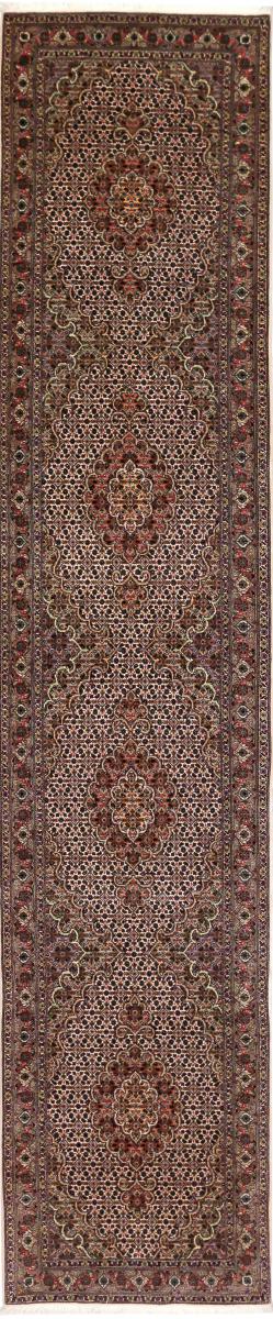  ペルシャ絨毯 タブリーズ Mahi 50Raj 12'8"x2'7" 12'8"x2'7",  ペルシャ絨毯 手織り