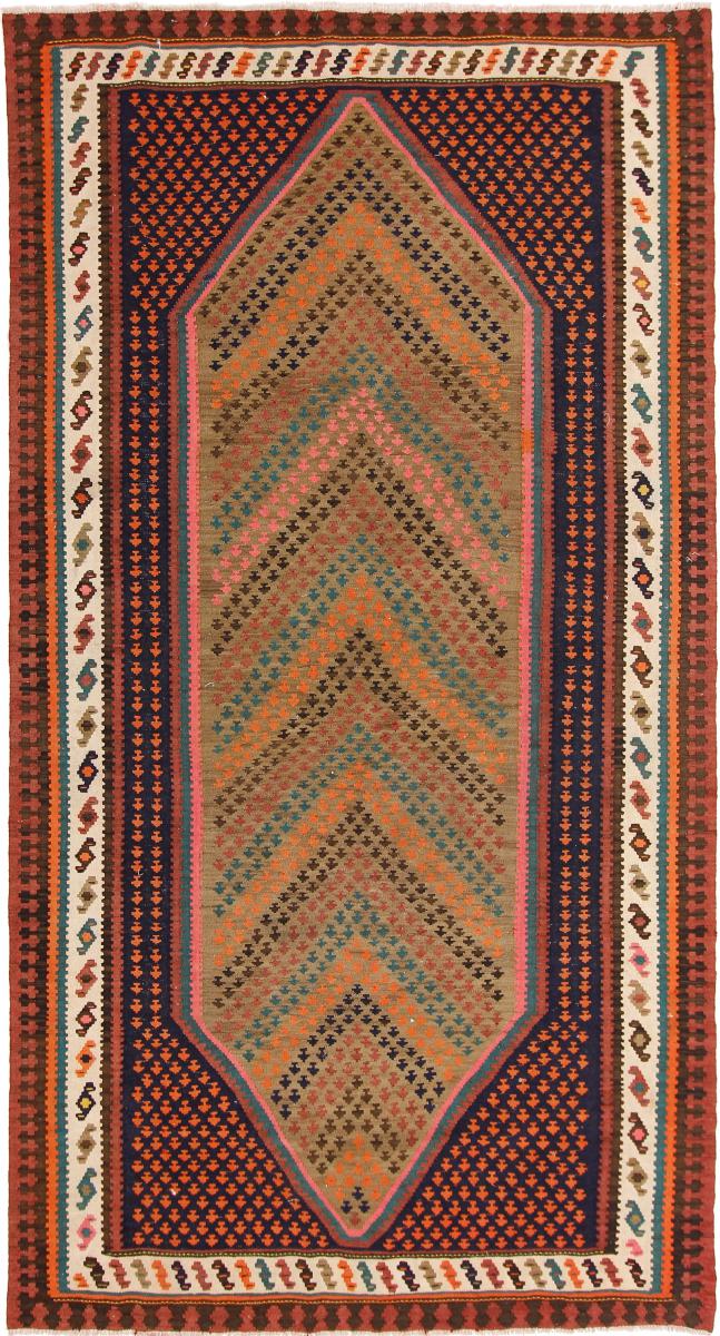 Persian Rug Kilim Fars Azerbaijan Antique 9'9"x5'4" 9'9"x5'4", Persian Rug Woven by hand