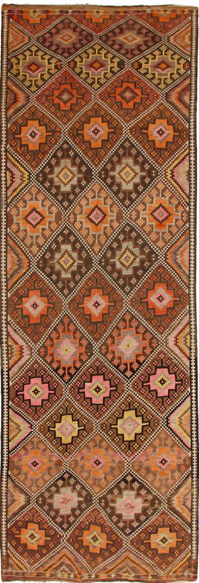 Tapis persan Kilim Fars Soozani 13'8"x4'8" 13'8"x4'8", Tapis persan Tissé à la main