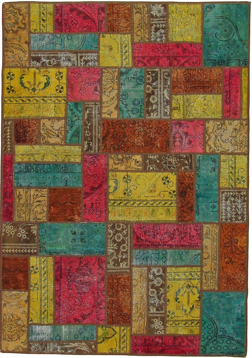 Persian Rug Patchwork 208x147 208x147, Persian Rug Knotted by hand