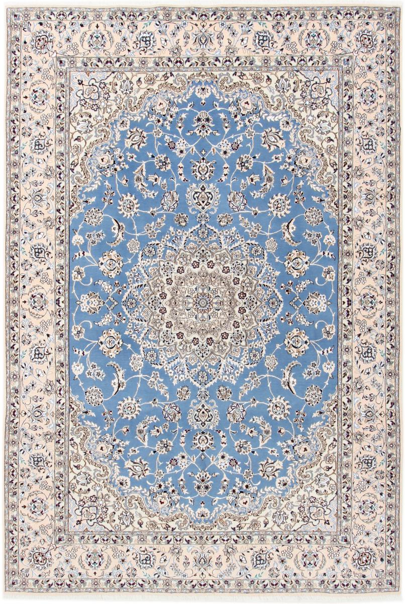  ペルシャ絨毯 ナイン 9La 9'9"x6'7" 9'9"x6'7",  ペルシャ絨毯 手織り