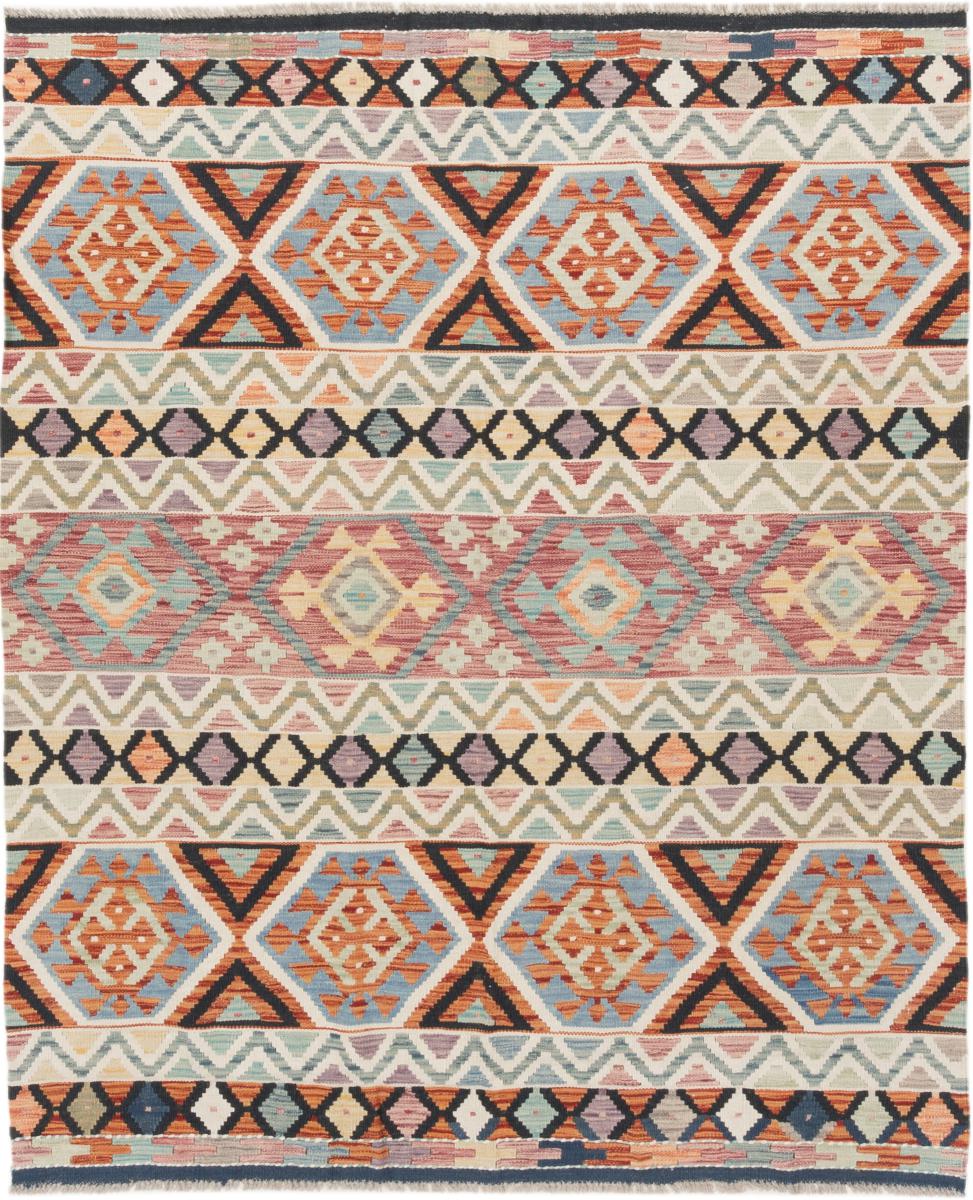Afghan rug Kilim Afghan 6'3"x5'2" 6'3"x5'2", Persian Rug Woven by hand
