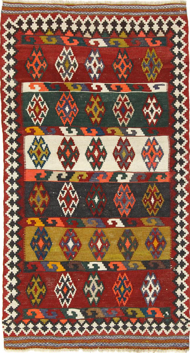 Tappeto persiano Kilim Fars Azerbaijan Antico 185x100 185x100, Tappeto persiano Tessuto a mano