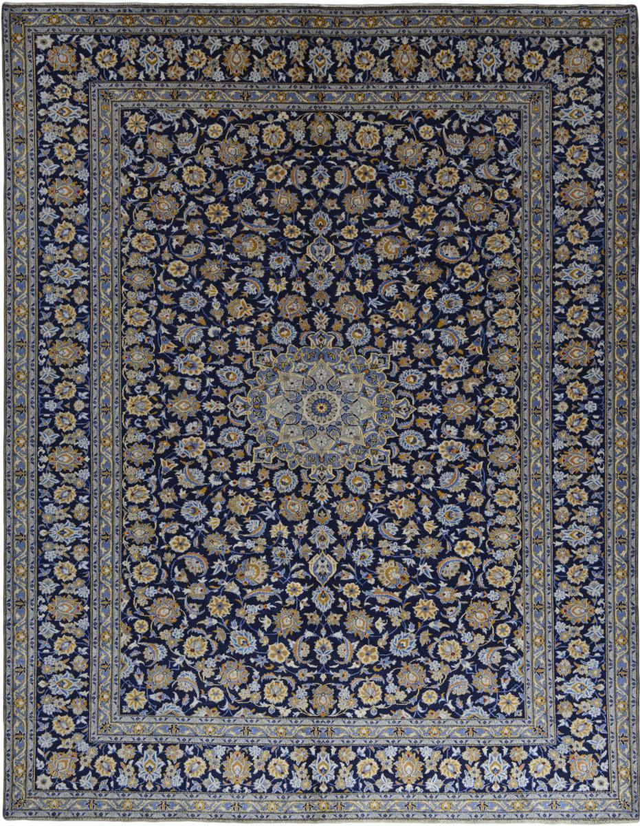Persian Rug Keshan 12'10"x9'10" 12'10"x9'10", Persian Rug Knotted by hand