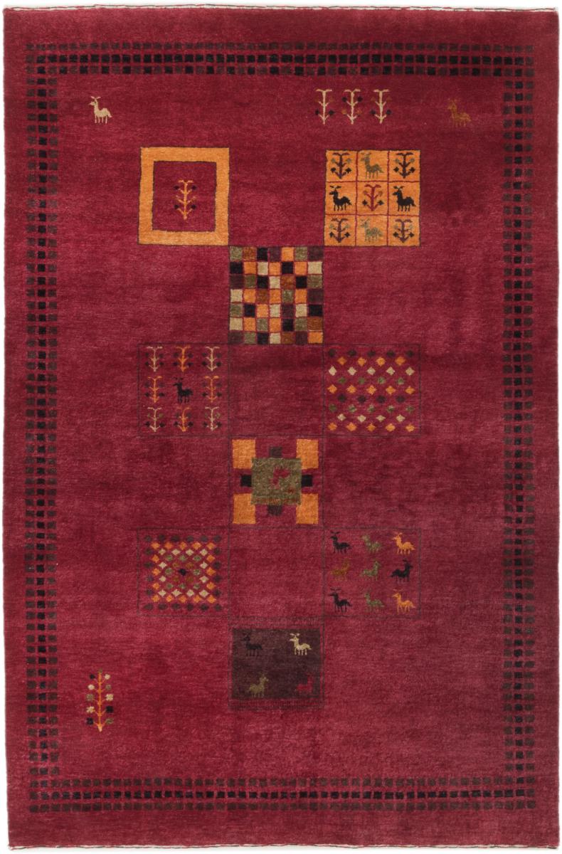 Indo rug Gabbeh Loribaft 5'11"x3'11" 5'11"x3'11", Persian Rug Knotted by hand