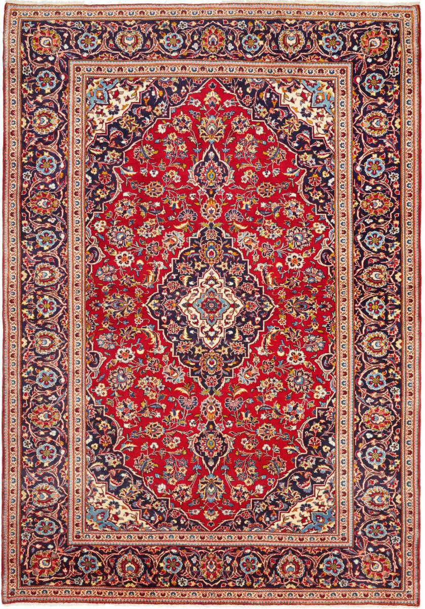 Tapis persan Kashan 299x211 299x211, Tapis persan Noué à la main