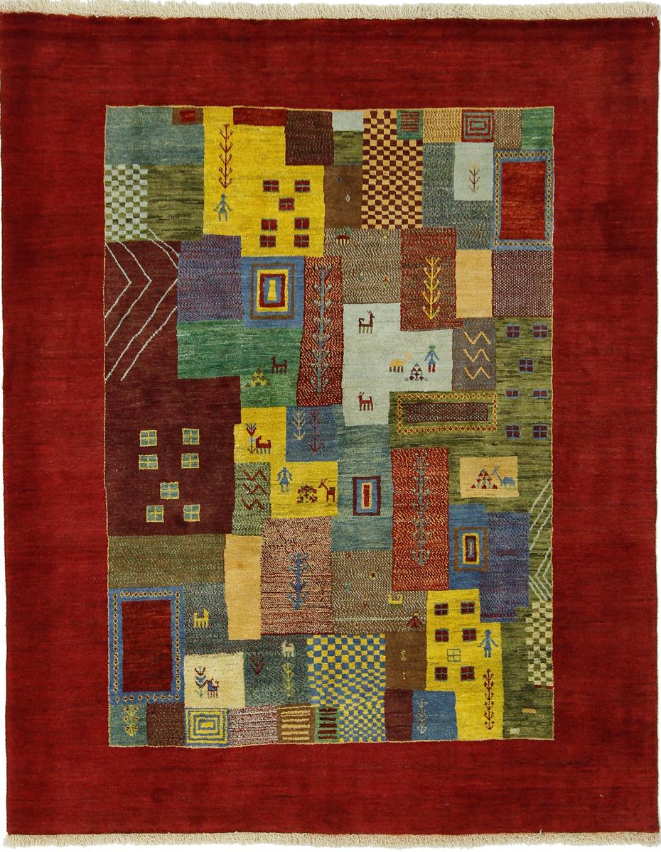 Tapis persan Persan Gabbeh Loribaft 192x151 192x151, Tapis persan Noué à la main