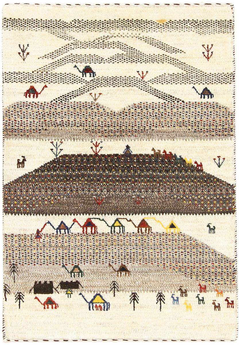 Persialainen matto Persia Gabbeh Loribaft Nature 3'0"x2'1" 3'0"x2'1", Persialainen matto Solmittu käsin