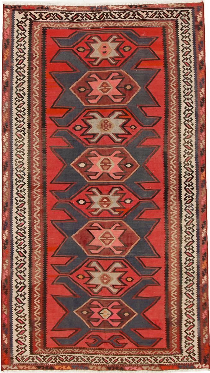  ペルシャ絨毯 キリム Fars Azerbaijan アンティーク 9'5"x5'0" 9'5"x5'0",  ペルシャ絨毯 手織り