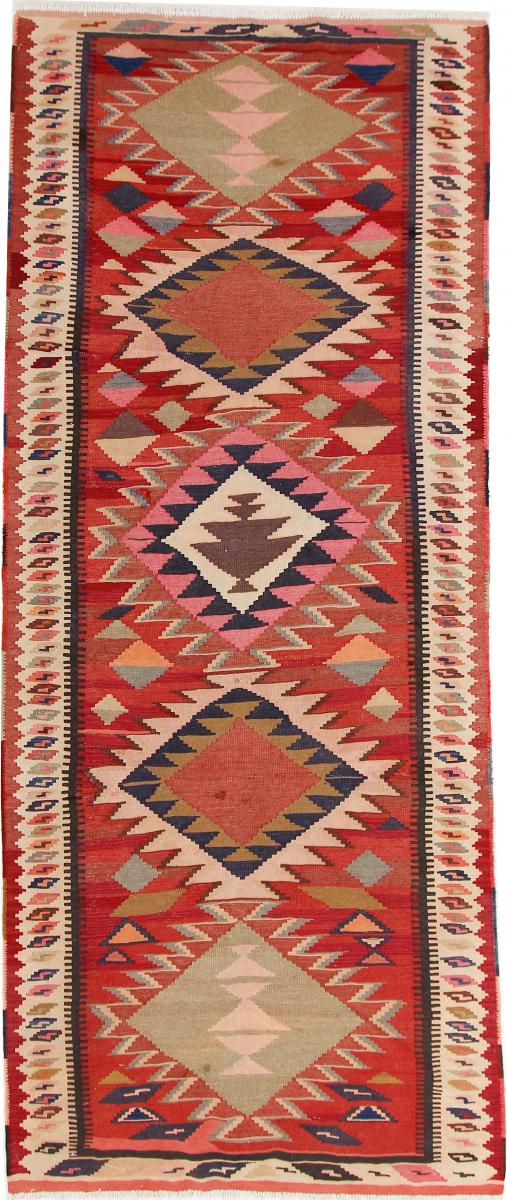 Persian Rug Kilim Fars Azerbaijan Antique 11'3"x4'8" 11'3"x4'8", Persian Rug Woven by hand