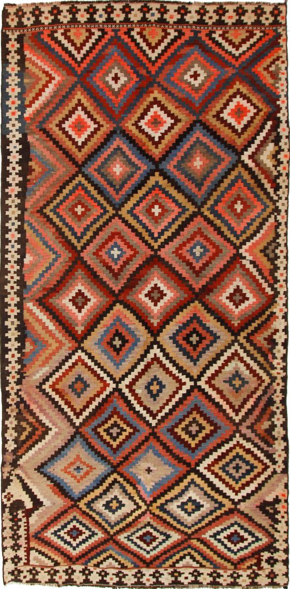 Tapis persan Kilim Fars Azerbaijan Antique 361x173 361x173, Tapis persan Tissé à la main