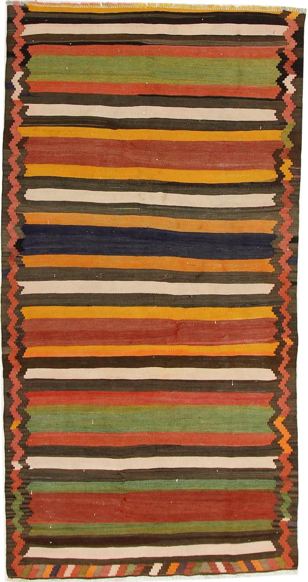 Persisk matta Kilim Fars Azerbajdzjan Antik 8'0"x4'1" 8'0"x4'1", Persisk matta handvävd 