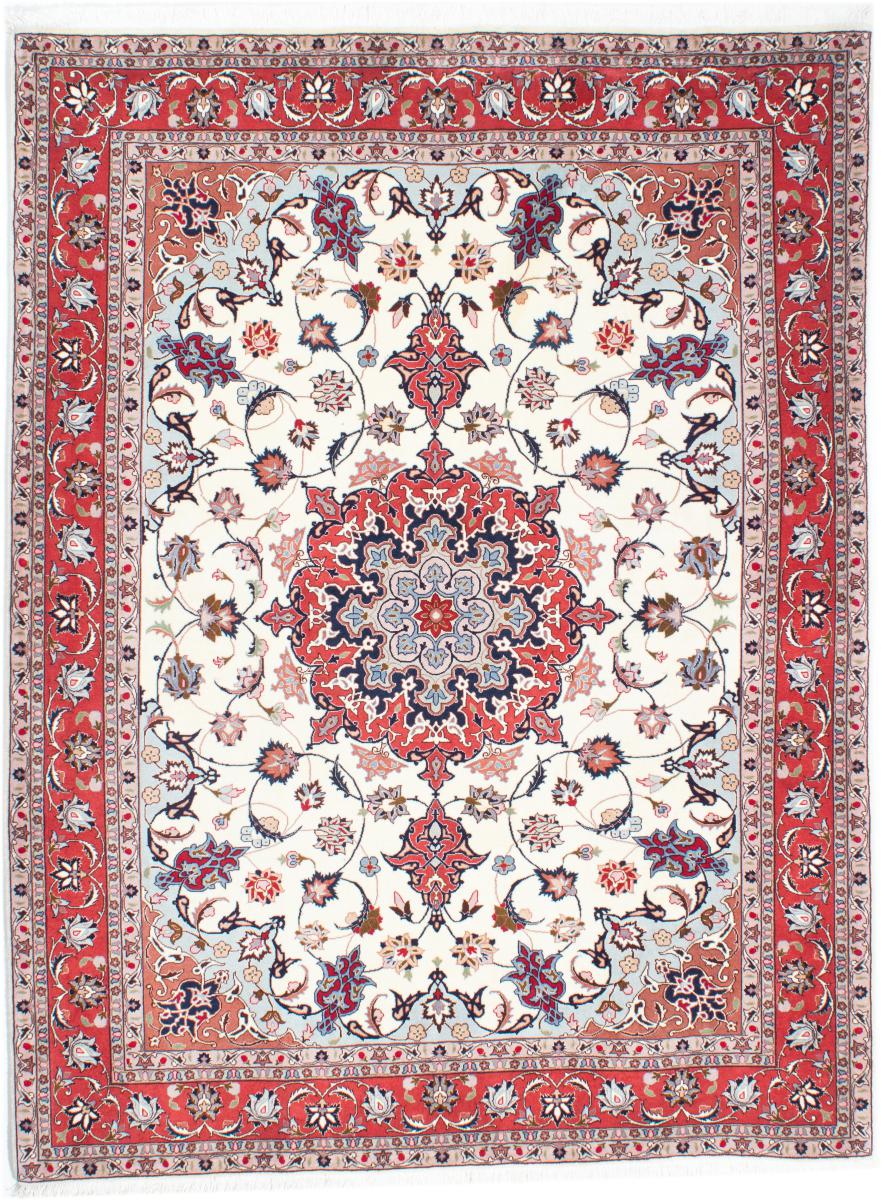 Persian Rug Tabriz 50Raj 6'8"x5'1" 6'8"x5'1", Persian Rug Knotted by hand