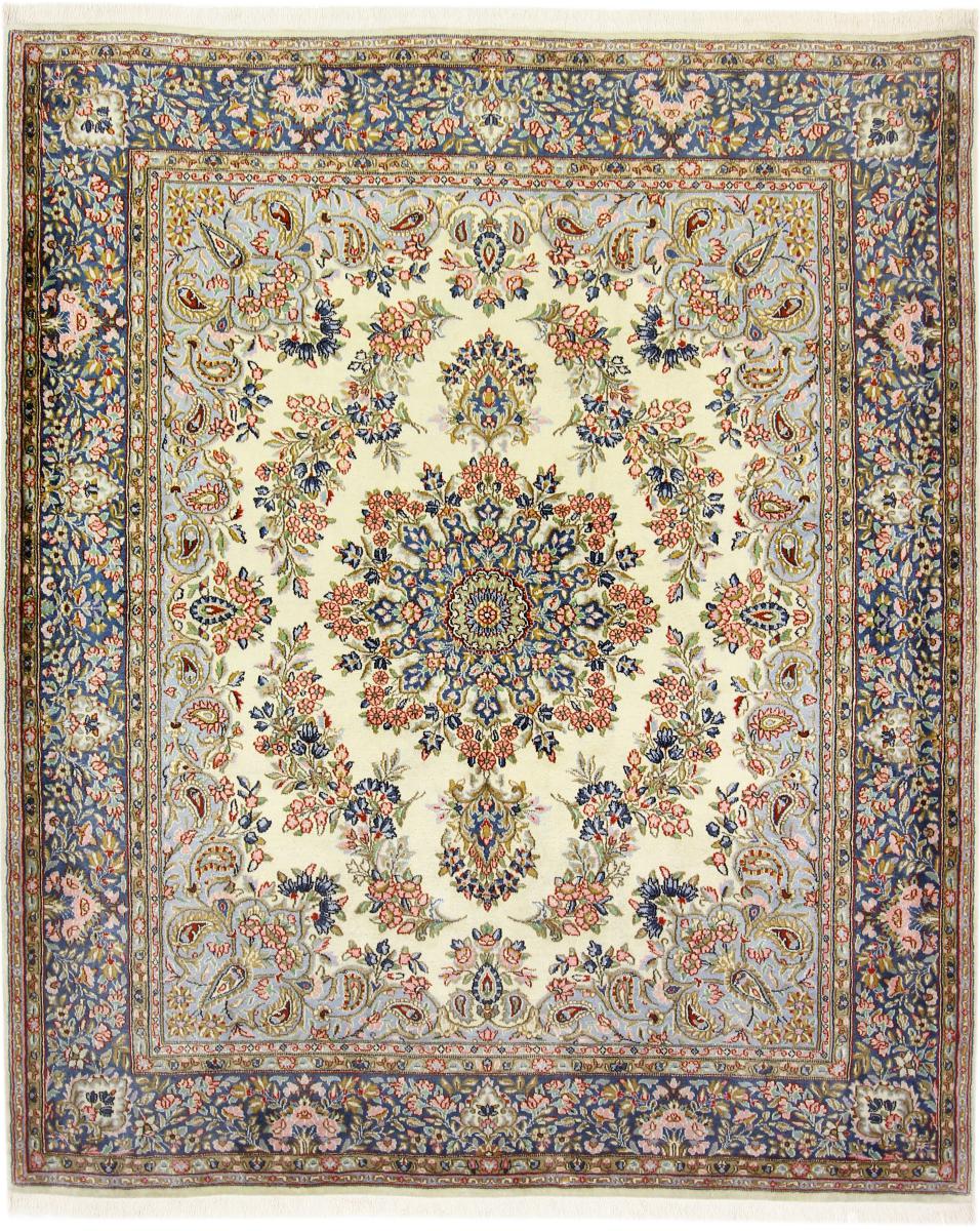 Persian Rug Kerman 7'10"x6'4" 7'10"x6'4", Persian Rug Knotted by hand