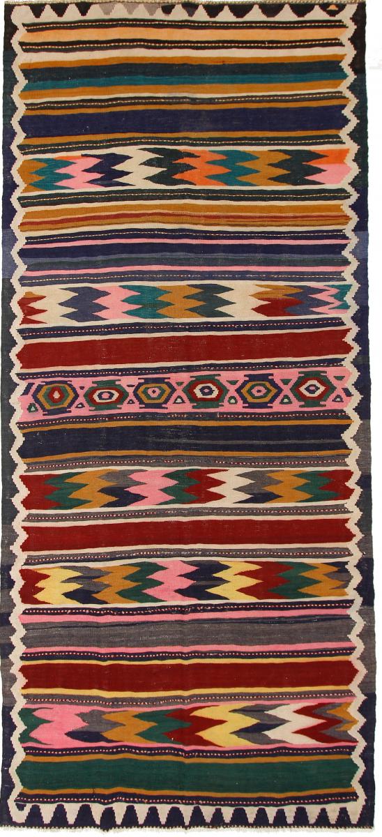 Persisk matta Kilim Fars Azerbajdzjan Antik 399x174 399x174, Persisk matta handvävd 