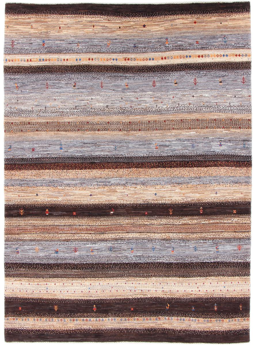 Tapis persan Persan Gabbeh Loribaft Nowbaft 229x165 229x165, Tapis persan Noué à la main