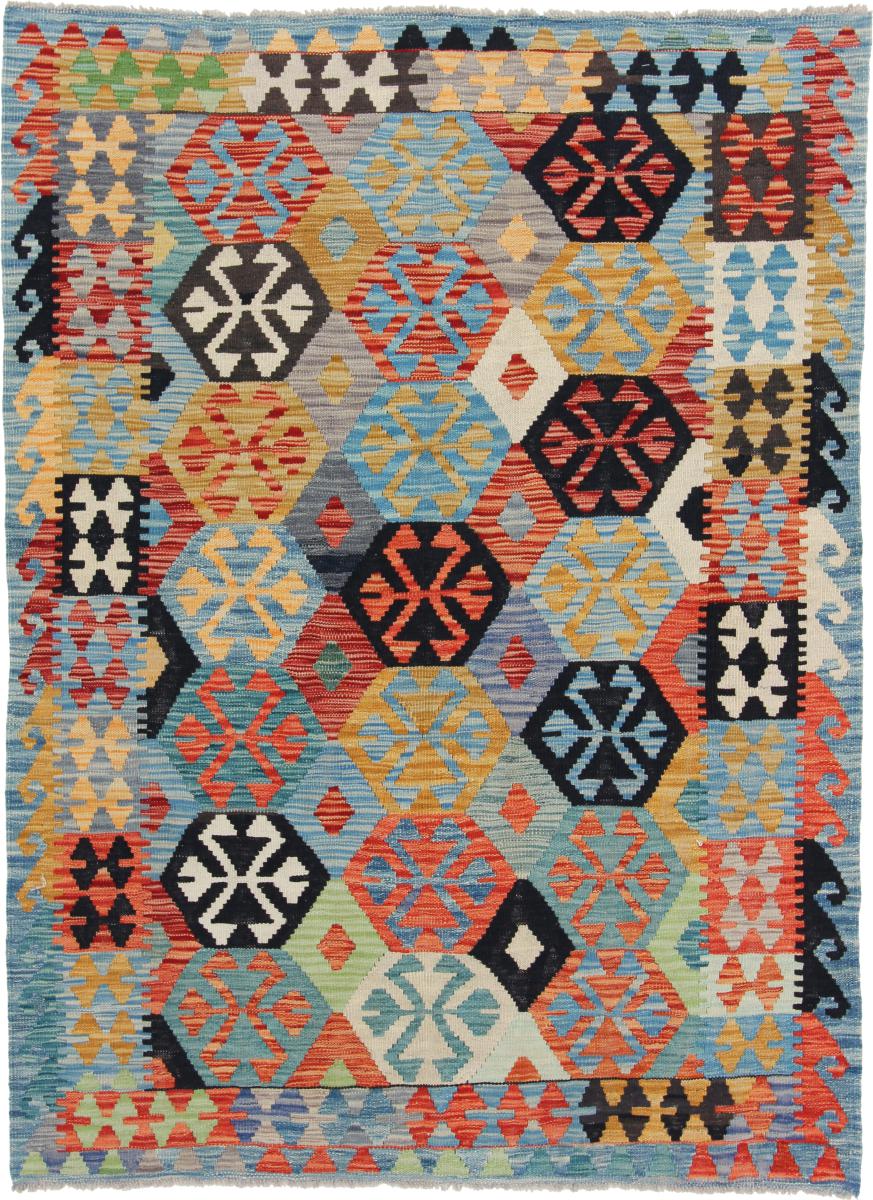 Afghan rug Kilim Afghan 174x129 174x129, Persian Rug Woven by hand
