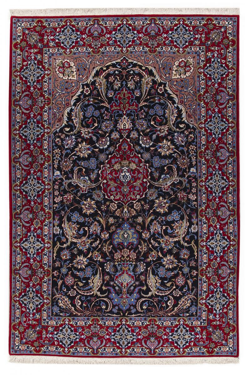 Tapis persan Ispahan Chaîne de Soie 229x151 229x151, Tapis persan Noué à la main