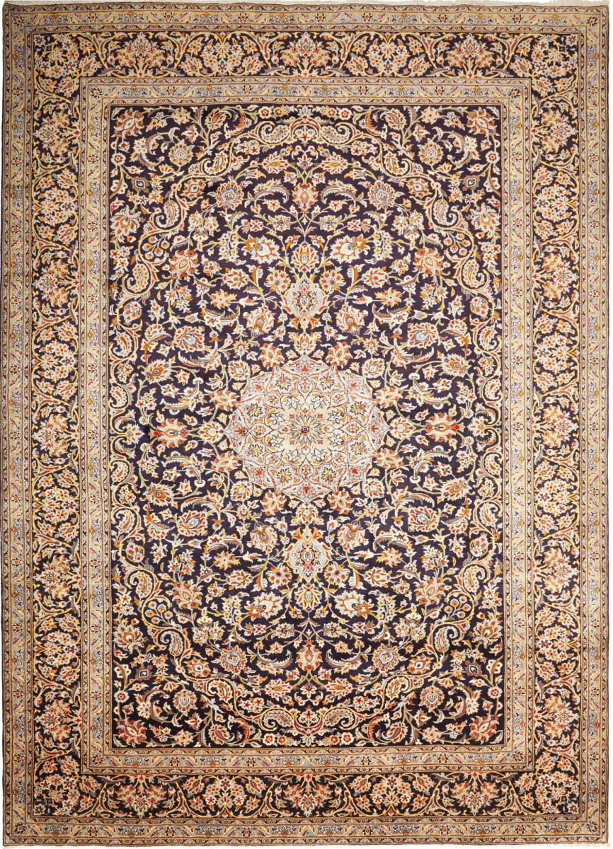 Persian Rug Keshan 13'6"x9'7" 13'6"x9'7", Persian Rug Knotted by hand