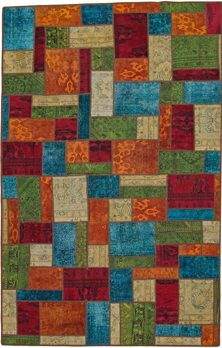 Perzisch tapijt Patchwork 302x194 302x194, Perzisch tapijt Handgeknoopte