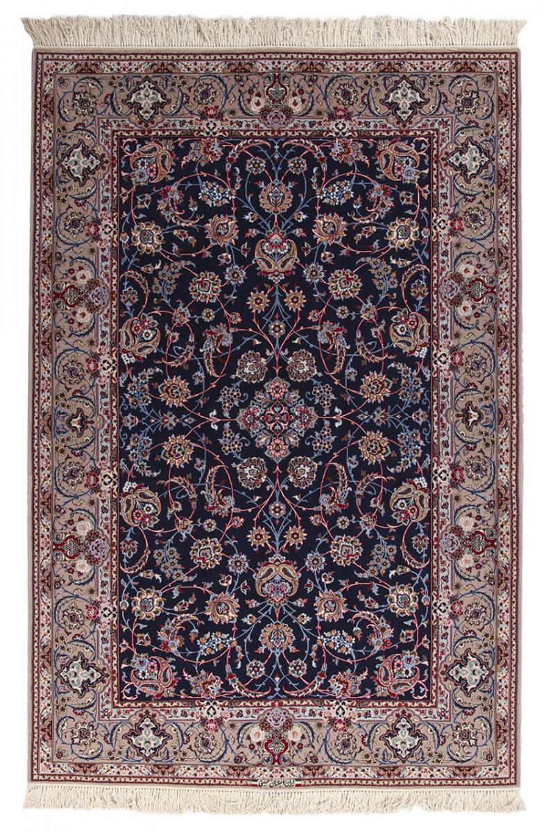 Perserteppich Isfahan Seidenkette 231x153 231x153, Perserteppich Handgeknüpft
