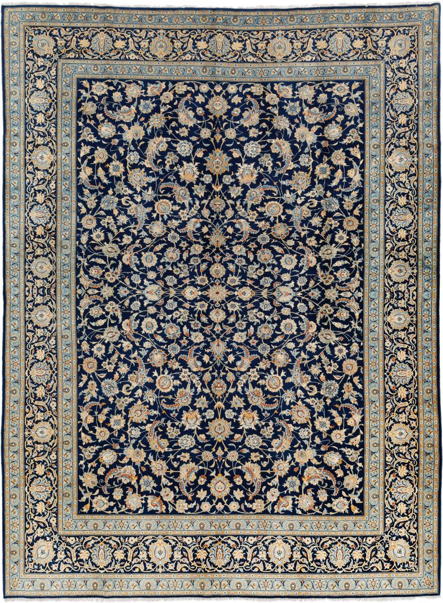 Persian Rug Keshan 12'9"x9'7" 12'9"x9'7", Persian Rug Knotted by hand