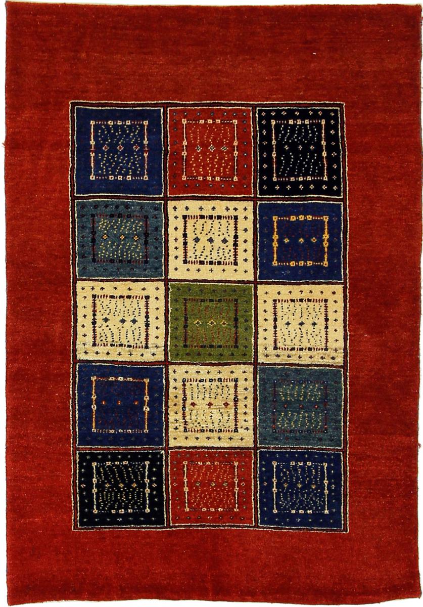Persian Rug Persian Gabbeh Loribaft 4'8"x3'3" 4'8"x3'3", Persian Rug Knotted by hand