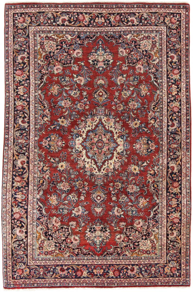 Persian Rug Hamadan Shahrebaft Antique 6'9"x4'5" 6'9"x4'5", Persian Rug Knotted by hand