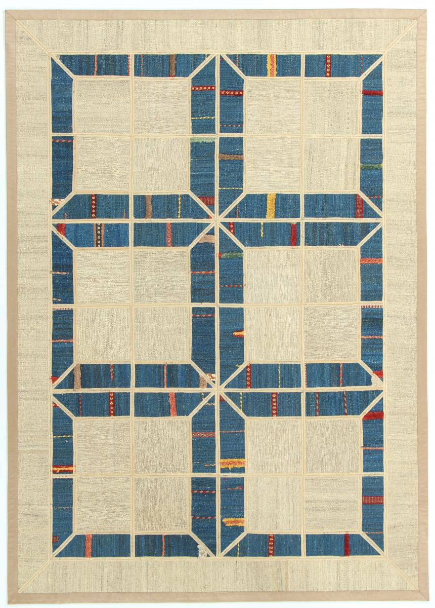  ペルシャ絨毯 キリム パッチワーク 6'10"x4'10" 6'10"x4'10",  ペルシャ絨毯 手織り