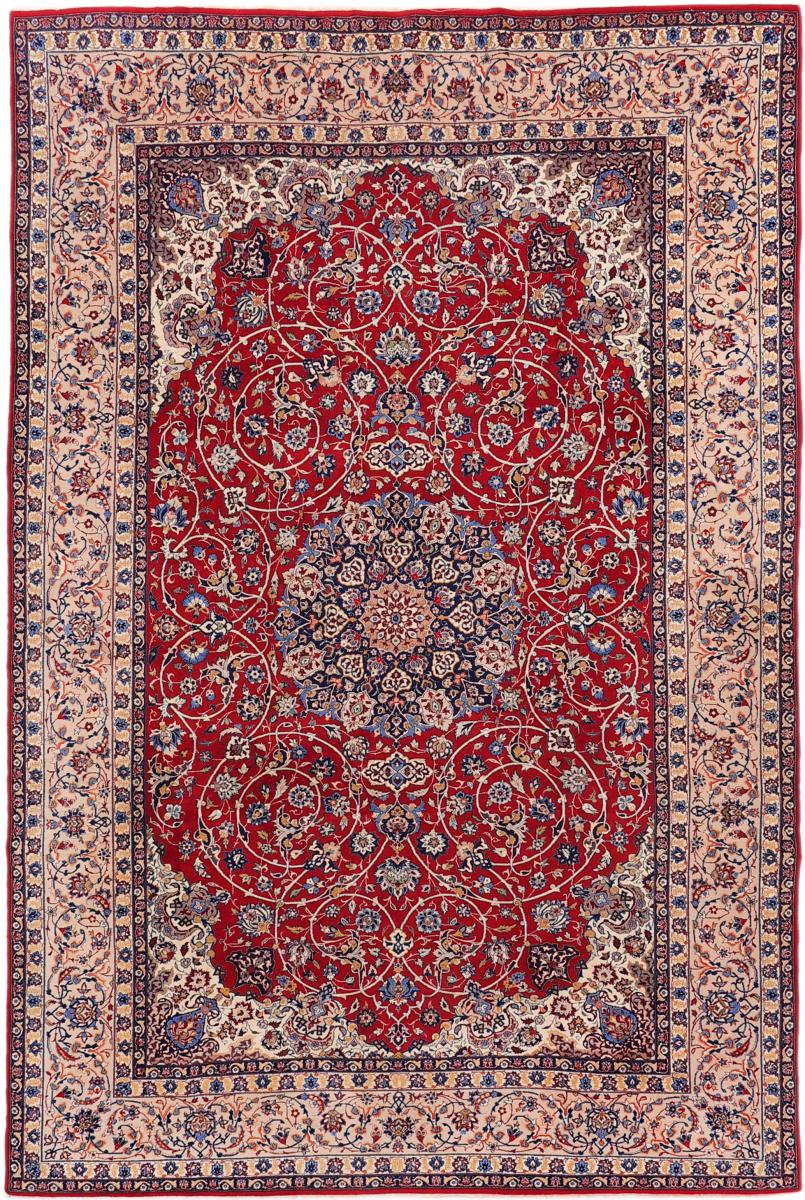 Tappeto persiano Isfahan Ordito in Seta 305x206 305x206, Tappeto persiano Annodato a mano